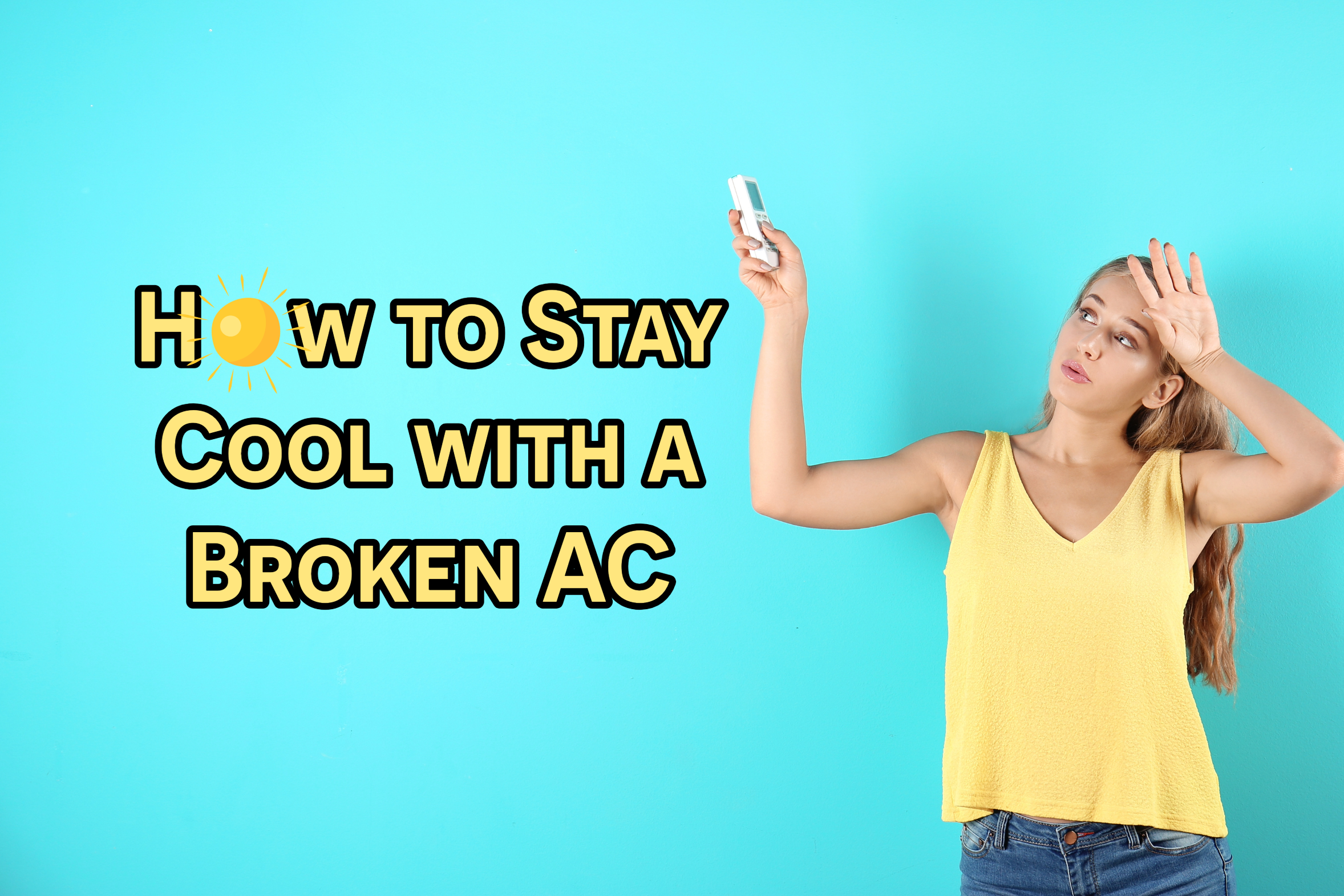 HVAC blog on how to stay cool with a broken AC and waiting for your technician to arrive.